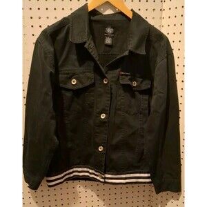 OFNY Official Uniform New York Khakis Denim Black Jean Jacket Small Pockets